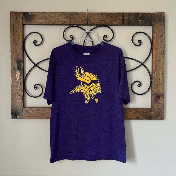 Team Apparel NFL Minnesota Vikings Dri Fit Short Sleeve T Shirt Size L - Picture 2 of 9